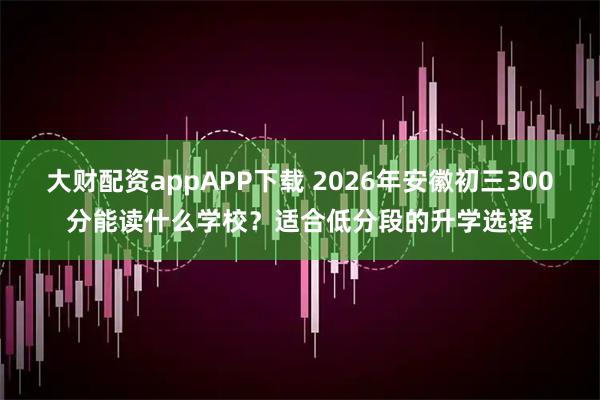 大财配资appAPP下载 2026年安徽初三300分能读什么学校？适合低分段的升学选择